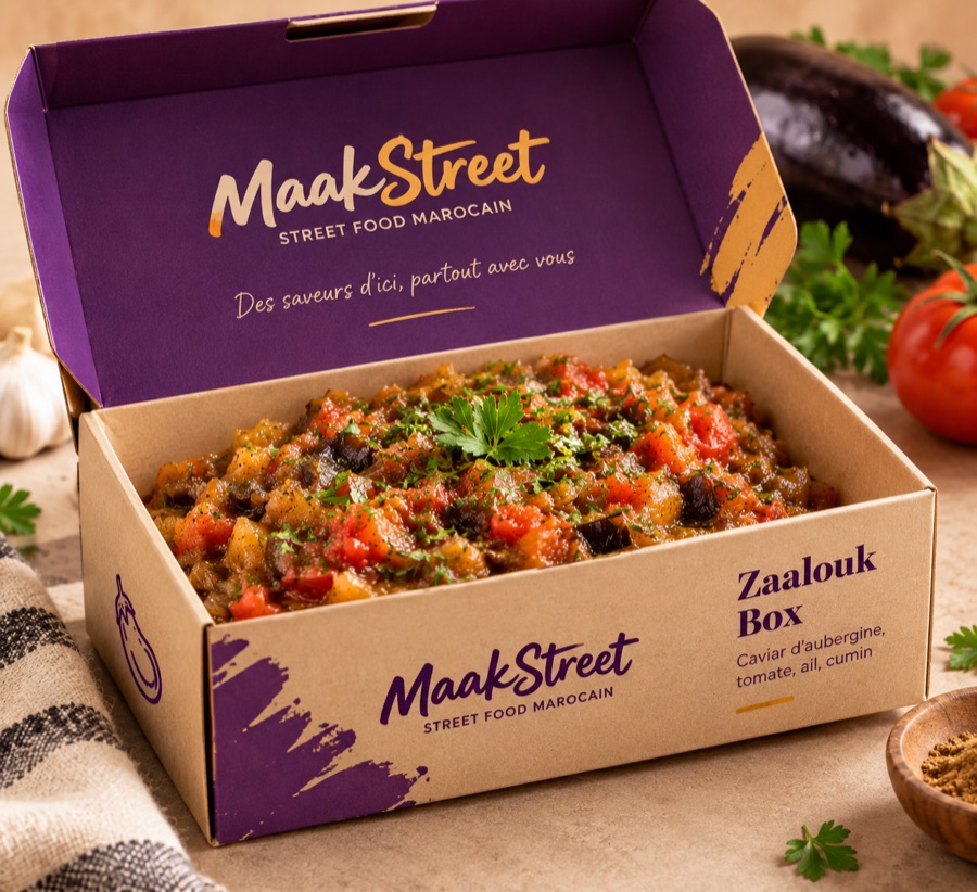 Zaalouk Box — Caviar d'aubergine, tomate, ail, cumin — 20 DH